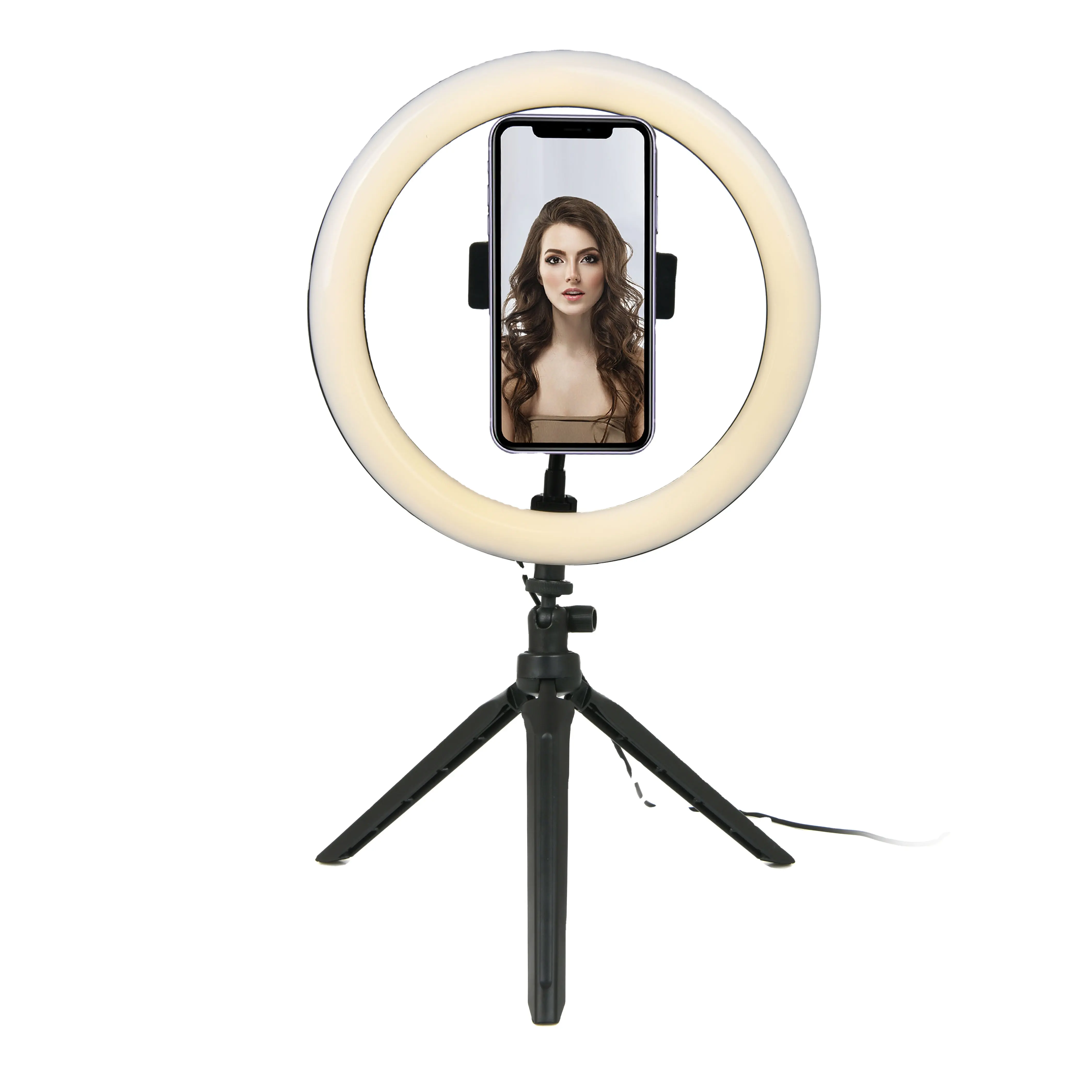 Profesyonel canlı gösteri tik tok yayın halka dolgu işığı lambası 10 inç fotoğraf stüdyosu selfie led halka ışık ile tripod standı