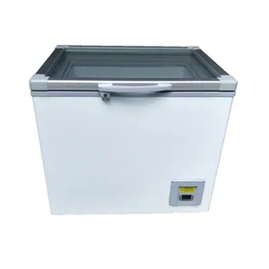 マイナス60 ℃ 低温冷凍庫108Lガラスドアシーフード市場やスーパーマーケットでの深いシーフードの展示用
