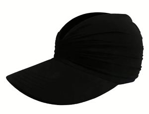 Custom Logo Print Sun Protective Ponytail <b>Straw</b> Hat Face Transparent <b>Visor</b> Hat Handmade Natural Foldable Sun Hats for Women - Product Image 4
