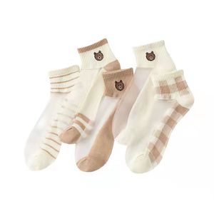 Little <b>Bear</b> Kas Women Ankle <b>Socks</b> 15D Thin Summer Autumn Cartoon <b>Bear</b> Pattern Crew <b>Socks</b> For Students - Product Image 5