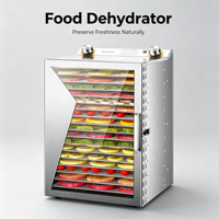 Déshydrateur alimentaire domestique à 8 plateaux, contrôle mécanique, pour fruits séchés et légumes, four de séchage en acier inoxydable