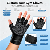 Guantes Deportivos KFTOutdoor Unisex de Malla para Gimnasio y Fitness, Medios Dedos, Acolchados, Antideslizantes, Transpirables, Ajustables, con Agarre Extra