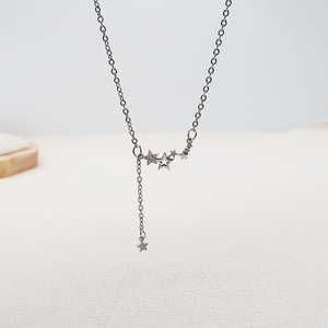 Collana da Donna con Ciondolo a Stella Delicato Micro-Pavé in Zirconia Cubica, Trendy, Geometrico, con Micro-Nappa, in Lega XinRui, per la <span class=keywords><strong>Vita</strong></span> <span class=keywords><strong>Quotidiana</strong></span> - Product Image 4