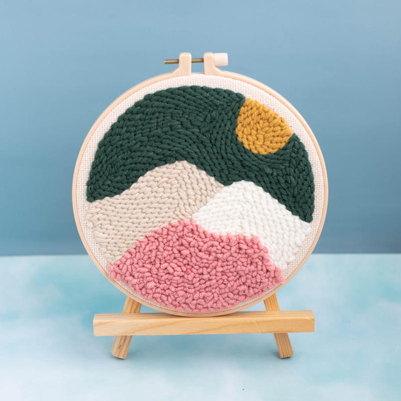 DIY Easy Starter Punch Needle Kit Landscape Cross Stitch Rug Hooking ...