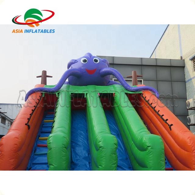 Land Inflatable Water Park with Pool Mobile Park Octopus Theme