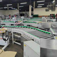 Système de transfert à rouleaux semi-automatique à haute efficacité avec vitesse réglable pour l'assemblage et l'emballage industriels
