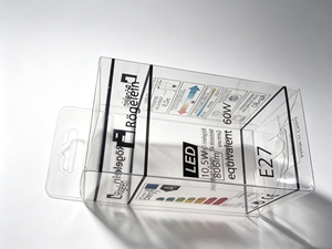 Boîte d'emballage personnalisée pour ampoules LED en plastique avec logo — Boîte de présentation transparente en PVC pour ampoules et lampes LED, boîte d'emballage transparente en gros - Product Image 2
