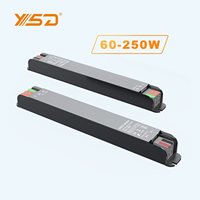Convertisseur LED ultra-plat et étroit, alimentation LED 24 Vcc 12 Vcc 100 W pour bandes lumineuses, IP20 intérieur