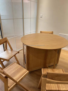 Mesa de Comedor de Madera Maciza de Estilo Simple para el Hogar, Cocina, Comedor Interior y Restaurante - Product Image 3