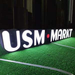 Soporte de Metal de pared para publicidad de cafetería, señal de letras personalizada iluminada acrílica para tienda - Product Image 1