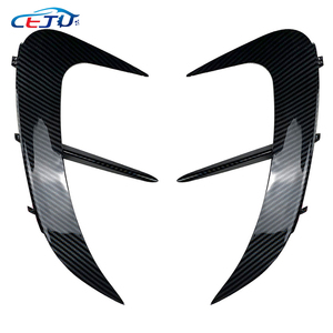 Parachoques trasero de coche con aspecto de carbono ABS negro brillante, rejillas de ventilación laterales para <span class=keywords><strong>Mercedes</strong></span> Benz Clase C W206 C200 C300 <span class=keywords><strong>C43</strong></span> C63 <span class=keywords><strong>2022</strong></span>-2025 - Product Image 2