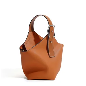 Ready To Ship Vintage Women Leather New Fashion Lady Women'S Small Bucket Tote Shoulder Hand Bags Crossbody Famous Brand