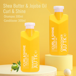 Wholesales <strong>Natural</strong> Hair Care JUSTK Curl &amp; Shine <strong>Shampoo</strong> and Conditioner for Moisturizing Shinny Curly Coily and Textured Hair - Product Image 2