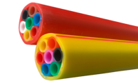 Gaine de câblage en PEHD à âme en silicone, 7 voies, SN4 SN8, bobine de 200 m pour fibre optique soufflée FTTH, télécommunications souterraines