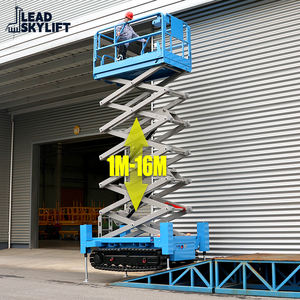 中国工厂热8米至16米电动崎岖地形履带式移动式自行式空中升降平台剪式升降机 - Product Image 1