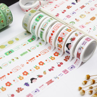 Set de Pegatinas Adhesivas Acrílicas Kawaii para Papelería con Dibujos Animados, Material BOPP, Transparentes y Resistentes para Estudiantes, Diario, Manualidades