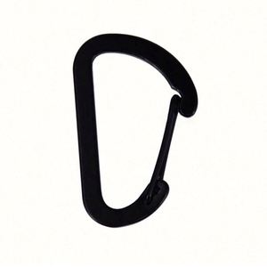 Custom Engraved Logo Matt Black Portable Lightweight <b>Snap</b> Spring <b>Hook</b> Mini Aluminum Alloy D Shaped Metal Carabiner Clip for - Product Image 6