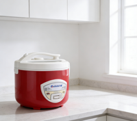 Autocuiseur Électrique Multifonctionnel Rouge en Gros, Type Cylindrique, Antiadhésif, Portable, Écologique, Cuisson Rapide