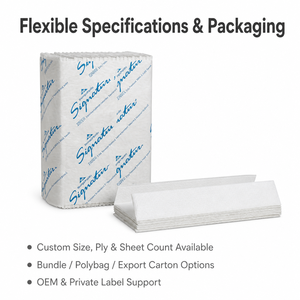Papier toilette Signature C-Fold, 200 feuilles, standard, doux, en pâte recyclée, forte absorption d'eau, Bac Ninh - Product Image 4