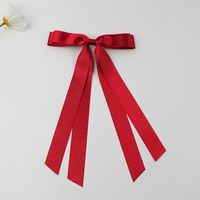 Ruban à pampilles personnalisé fait à la main double nœud papillon pinces en satin queue de cheveux ruban arc pour femmes filles grand accessoire de cheveux longs