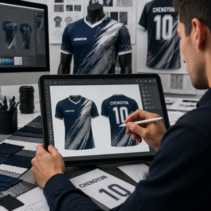 Camiseta de Fútbol Personalizada con Cuello en V y Tela de Alto Rendimiento para Clubes Profesionales - Product Image 5