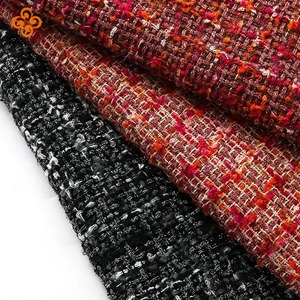 148 benutzer definierte Breite Vintage <span class=keywords><strong>Vinter</strong></span> verdicken warm nähen Frauen Mäntel Kleid Modedesigner Tweed Boucle Tweed Jacke Stoff für Meter - Product Image 5