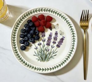 Platos de Cerámica con Estampado Floral Personalizado, Diseño Vintage de Jardín Botánico, Estilo <span class=keywords><strong>Portmeirion</strong></span>, Platos para Ensalada, Regalo de Inauguración de Casa - Product Image 3