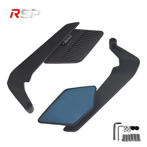Nouveau RSP Aluminium Spoiler de rétroviseur pour moto, type aileron, avec support de maître-<span class=keywords><strong>cylindre</strong></span>, teinte bleue anti-éblouissement, adaptateur 8mm 10mm - Product Image 1