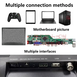 Petit téléviseur numérique LED LCD portable HDTV 14 15 16 17 18 19 20 pouces HD rechargeable pour la cuisine avec VGA USB, téléviseur portable pour la cuisine - Product Image 4