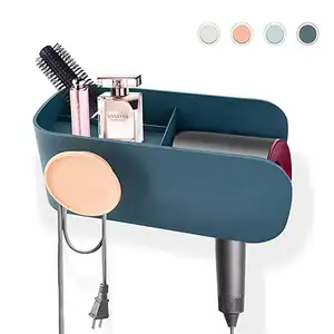 Nuovo supporto per asciugacapelli più venduto senza foratura adesivo per la cura dei capelli del bagno strumenti per lo Styling organizzatore supporto per asciugacapelli con montaggio a parete