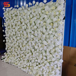 LEDA - Panel de Flores Artificiales de Seda Blanca Clásica para Decoración de Bodas y Fiestas, Entrega Rápida - Product Image 4