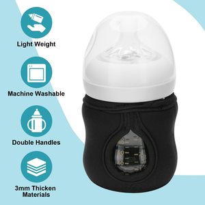Reusable 4oz Glass Baby Bottle Sleeve Neoprene Heat/Cold Insulator Holder for Philips Avent Glass Drinkware <b>Accessories</b> - Product Image 4