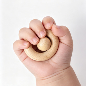 Sonajero de madera de haya para bebé, campana masticable, de 0 a 24 meses, unisex, para uso doméstico, regalo del Día del Niño - Product Image 2