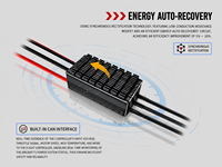 Contrôleur de vitesse de moteur sans balais BLDC de qualité industrielle ESC U200 V2 5-14S LiPo 200A Max, étanche IPX4, sortie 2-10kW pour RC