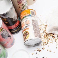 Conteneurs Pringles personnalisés de qualité alimentaire, boîtes en papier composite, emballages en tubes de papier pour aliments pour animaux de compagnie