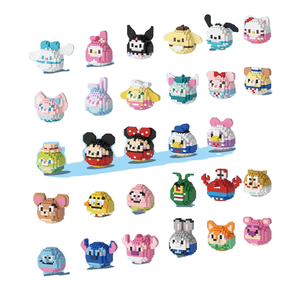 Bộ xếp hình MỚI Đồ chơi nhựa tự làm Quà tặng tiệc cho trẻ em 8-12 tuổi Quà sinh nhật Mô hình nhân vật nhỏ Bộ xếp hình - Product Image 4