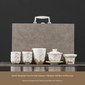 Juego de té de porcelana de Jade gordo de cordero Premium, tetera de cerámica blanca con tazas Gaiwan, caja de regalo de elaboración casera - Product Image 6