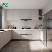 Armoires de cuisine en aluminium sur mesure, de haute qualité, écologiques, de style moderne, résistantes à l'humidité, garantie 1 an pour les cuisines domestiques