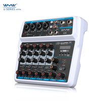 Mini mélangeur professionnel de console de mixage audio DJ 6 canaux
