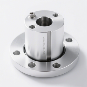 Moyeu cannelé en acier inoxydable usiné sur mesure avec bride, services de fil EDM et de brochage - Product Image 2