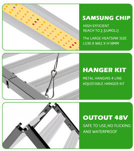 LED Grow Bar เต็มสเปกตรัมไฟ LED เติบโตแสง 240W ชิป <span class=keywords><strong>Samsung</strong></span> พับและหรี่แสงได้ไฟเติบโตสําหรับเรือนกระจก - Product Image 6