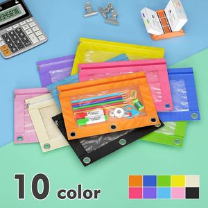 Clear Window <b>Binder</b> Pencil Pouch with Zipper Pulls Office & School Supplies for 3 <b>Ring</b> <b>Binders</b> - Product Image 3