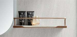 Petit meuble-lavabo flottant en mélamine, finition moderne, <span class=keywords><strong>avec</strong></span> comptoir en marbre, vasque et armoire de rangement pour salle de bain - Product Image 4