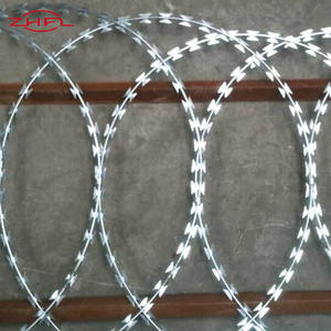 Alambre de púas de acero galvanizado de 500 mm de diámetro de rollo y 2,5 mm de grosor, tipo concertina, para cercas de seguridad - Product Image 2