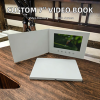 Livre vidéo numérique LCD blanc vierge de 7 pouces, mémoire de 128 Mo à 8 Go, résolution 480x240, pour livres d'or de mariage et brochures vidéo d'entreprise