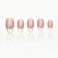 Y106 – Kit de faux ongles réutilisables de qualité supérieure, vente en gros, ongles artificiels blancs style French