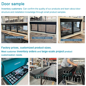 HDSAFE OEM ODM Échantillon <span class=keywords><strong>de</strong></span> <span class=keywords><strong>porte</strong></span> en verre personnalisée sans rail inférieur, cadre en aluminium fin, fermeture douce, quincaillerie pour portes coulissantes en verre <span class=keywords><strong>de</strong></span> 8 mm - Product Image 2