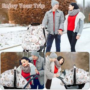 Housse de siège auto pour bébé avec fenêtre de surveillance, chaude, coupe-vent, confortable pour l'hiver - Product Image 6