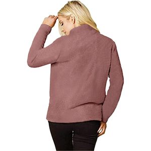 FOXA Sherpa Pullover Hoodie Women Fuzzy Sweatshirt Winter Warm <b>Tops</b> With Zipper Pocket Anti Pilling Fleece Material - Product Image 3