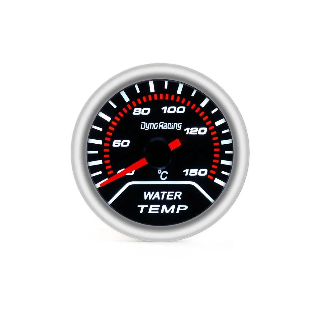 물 온도 게이지 2 "52mm 40-150 섭씨 포인터 연기 렌즈 수온 게이지 자동차 미터
